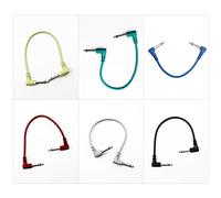ERYUE Audio Cable Colorful Guitar Effect Pedal Cables Instrument Audio S Patch Cord 21cm Length 1/4 Inch Right Angle TS6pcs/pack