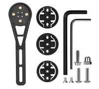 ERYUE Bike Light Mount Extendable for Wahoo Bryton Secure Handlebar Bike Computer Sport Camera Night Riding for Mainstream Cyclists Nylon PC Black (Integrated Handle Black)