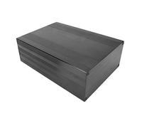 ERYUE Black Oxide Aluminum Cooling Enclosure for Amplifier GPS, Split Type Box for Project, Sandblast/Matte Finish, Good Heat Dissipation, Excellent Shielding, Electromagnetic, (200mm long)