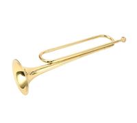 ERYUE Brass Bugle Durable Musical Instrument for School Band, with Excellent Sounds, for Beginners Learn and Play, Golden Color