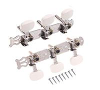 ERYUE Classical Guitar Tuning Pegs Keys Machine Heads Tuner Premium Steel Plastic Rubber White Exquisite Elegant Easy Install for Acoustic Electric Guitars Accessories 2 Pieces 35mm
