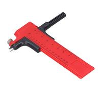 ERYUE Compass Cutter Ideal for Artworks and Handicrafts - Cut Paper, Film, Hardware Tool for Enthusiasts and Artists - Plastic + Metal Red