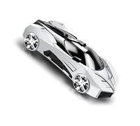 ERYUE Cool Sporty Car Model Phone Holder 360° Rotatable Slip Resistant Center Console Stand for Office Home, High Strength ABS (Silver)