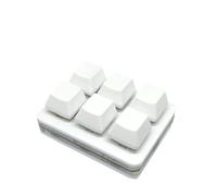 ERYUE Customizable Portable Keyboard 6Keys Shortcut Keys Mechanical Keyboard for Multimedia Control USB PlugAndPlay Keypad for Office Workers Material: Black/White (Black)