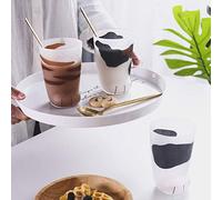 ERYUE Cute Cat Paws Glass Mug with Excellent Insulation for Coffee Milk - Suitable for Coffee Lovers, Mothers, Girlfriends - 300ml Capacity (b)