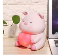 ERYUE Cute Piggy Bank Money Saving Box with Night Light for Children Gift, Home Decoration | Resin Material, 12x12.5x16cm Size (Type A)