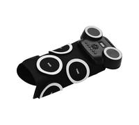 ERYUE Digital Roll Up Electronic Drum Pad Portable with Dual Speakers Foot Pedals for Drummers Students Black