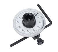 ERYUE Drive Angle Torsion 360 Degree Measure Adjust Meter Set Kit, Easy Disassemble and Clean, 2 Lengths, Vanadium Steel + ABS Material, Black + White Colour, 0-360° Dial, 1/2in Male