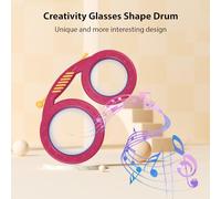 ERYUE Drum Glasses Clapping Drum Percussion Instrument Smooth Resonant Sound for Performances Plastic Pink Blue 31.5 * 19.5 * 2cm Christmas Birthday Gifts
