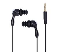 ERYUE Earbuds, Shorter Cords Reduce and, 3.5mm Plug Earplugs with Gold Plated, Ergonomic Design, 2 Clips for Fixing and Will Not Fall Off During Exercise, Fits with Different Sized (Black)