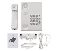 ERYUE Efficient Corded Phone Desktop Wall Mountable Music on Hold Redial Flash for Back Kitchen Customer Service White WS1107 (White)