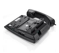 ERYUE Efficient Corded Phone Desktop Wall Mountable Music on Hold Redial Flash for Back Kitchen Customer Service White WS1107 (Black)