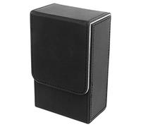 ERYUE Elegant Sun Moon Tarot Storage Box, Large PU Leather Card Holder for Universal Size Tarot Packs, with Sun Moon Design (Black)