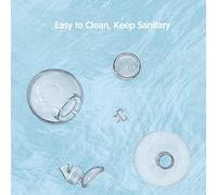 ERYUE Food-Grade Silicone Breast Pump Parts Set Easy to Clean and Replace, Includes Duckbill Valve and 24/28mm Breast Cover for Simplified Pumping Experience (Connector)