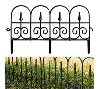 ERYUE garden fence,Decorative Garden Fence Insert 6 Pack Rustproof Plastic Garden Picket Fence Edging Lawn Flowerbeds Plant Borders Decorative for Yard Landscape Patio