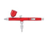 ERYUE Gravity Feed Airbrush Gun Durable 0.3mm Spray Art Paint Tattoo Nail Tool Kit for Fine Art Nail Hobbyists (Red)