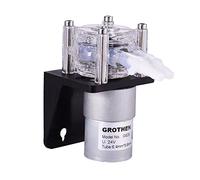 ERYUE GROTHEN DC 24V Peristaltic Pump with Silicone Tubing High Flow Water Liquid Pump Dosing Pump Self-Priming Anti-Corrosion Adjustable Flow for DIY Aquarium Lab Chemical Analysis Dosing Additives