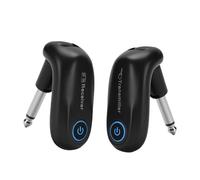 ERYUE Guitar Wireless System, Rechargeable Transmitter Receiver Set for Electric Guitar Bass, Real-time Transmission, 270 Degree Rotatable Plug, Maximum 30m Range, 6H Usage Time for (Black)