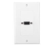 ERYUE HD VGA Wall Socket Adapter Panel with Flexible Wiring for Video Socket, Sturdy ABS Material, Mounting Screws Included