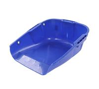 ERYUE Heavy Duty Plastic Dustpan Large Capacity Wear Resistant Double Handle for Drying, Agricultural Supplies (Blue)