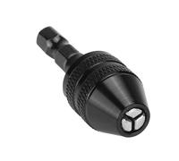 ERYUE Hex Shank Electric Drill Chuck Adapter Strong Three-Jaw Clamping Converter for Craft Manufacturing and Creation Aluminum Alloy + Carbon Steel (H01335)
