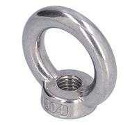 ERYUE High Strength Threaded Lifting Nut Set for Forestry Machinery, 10Pcs Marine Lifting Ring Nut Stainless Steel Fasteners for Mining Equipment (M6)
