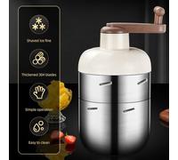 ERYUE Ice Crusher Efficient Portable Manual Shaved Ice Machine with Free Making Mold for Snow Cone Slush - Stainless Steel for Home Use (1 Mold)