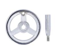 ERYUE Lathe Hand Wheel with Revolving Handle Chrome Plated 3 Spoke Round Handwheel for Milling Machine 12x100MM