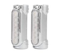 ERYUE LED Crash Bar Lamp, 2PCS Motorcycle Highway Bar Light Chrome Plated, Universal for 1.25in Pipe Diameter Anti Collision Tube, with Dual Color LEDs Chips for Driving and Turn