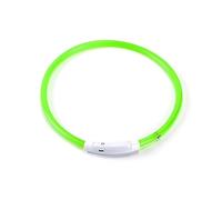 ERYUE LED Dog Collar,USB Rechargeable Flash Dog Necklace Light for Large Medium Small Dogs,Quick Flash, Slow Flash, Constant Glow Pet Collar (Green)