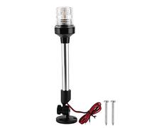 ERYUE LED Navigation Anchor Light, Aluminum Alloy Base, Stainless Steel Bracket Lamp, 33 LED, 4000-4500K, DC12V-24V, for Ships and Yachts (12 inch)