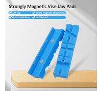 ERYUE Magnetic Non-Slip Vise Jaw Pads for Clamping Woodworking Metal Plastics, Strongly Magnetic Soft Jaws for Bench Vise, Multi-Groove Inserts Cutting Drilling Sawing, Suitable Steel Aluminum Parts