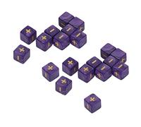ERYUE Math Teaching Calculation Dice Set, Plus and Minus Operation Symbols, 20Pcs Math Dice for Home Teaching, Durable Plastic Material (Purple)