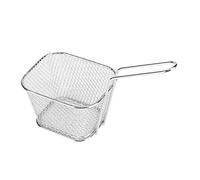 ERYUE Metal Fry Baskets Durable Cooking Tool for Serving Chips Ideal for Restaurants or Home Silver 10.5 X 8.5 X 6.5cm