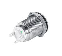 ERYUE Metal Momentary LED Power Push Button Switch Anti-dust Brass Plated Switch for Outdoor Activities (green)