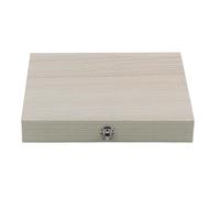 ERYUE Microscope Slide Holder, Wooden Box for Laboratory Slide Storage with Metal Closure, Storage 100 Glass, Breathable Material Laboratory Supplies