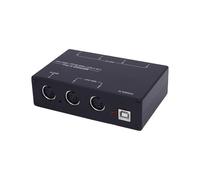 ERYUE MIDI Splitter USB MIDI Host Box 5 Input Into 2 Outputs, Interface with User-Friendly Functions, for Music Enthusiasts, Black
