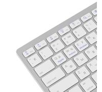 ERYUE Mini 78 Keys Thin Portable White Wireless Keyboard with Easy Operation, Small Portable, Long Service Life, for IOS, for, for (Russian)