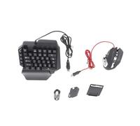 ERYUE Mini Gaming Keypad Mouse Portable with RGB LED Light for Android IOS - Mechanical Feeling Keyboard Mouse Adapter for Mobile Phones Laptops (35 Keys)