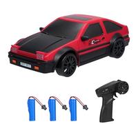 ERYUE Mini Remote Control Car Premium Drift Vehicle with Racing Tires, LED Lights Great Toy Boys Girls Kids (Red #-3)