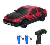 ERYUE Mini Remote Control Car Premium Drift Vehicle with Racing Tires, LED Lights Great Toy Boys Girls Kids (Red #-2)