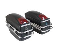 ERYUE Motorcycle Hard Saddlebags Universal Side Storage Box Rear Trunk with & Lock, 1 Pair