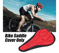 ERYUE Mountain Bike Soft Breathable Saddle Cover Shock Absorbing for Long Distance Cycling for Most Bikes Black Blue Red Orange PE Foam + Fabric Size: 28 X 16 X 2cm 1 Piece (Red)
