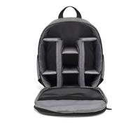 ERYUE Multi-Functional Digital Camera Backpack Bag for Outdoor Activities Grey Polyester 340 * 280 * 125mm (Grey)