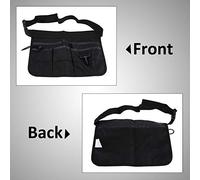 ERYUE Multi-Pocket Electrician Tool Pouch Bag Wear-Resistant Waist Bag, Thicken Adjustable Tool for Electricians, Oxford Cloth, Black, for All Sizes (Black)