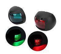 ERYUE Pair of Marine Navigation Light, Red Green LED Boat Signal Lamp 3W for Pontoons, Yachts, and Speed Boats (Black)