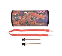 ERYUE Percussion Instrument 7 Inch Bongo Drums Wooden Drum Handheld Drum Percussion Instrument Hand Eye Coordination Smooth No-Burrs with Two Drumsticks and Shoulder Strap