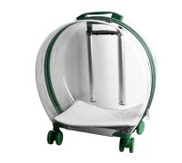 ERYUE Pet Rolling Carrier Transparent Anti Collision Metallic PC Shell Cat Kennel Trolley Case