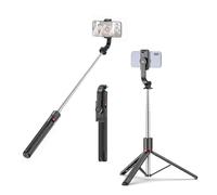 ERYUE Phone Tripod Stand 67.6 Inch Extendable Selfie Stick with Detachable Phone Clamp/Holder- 2-in-1 Design for Selfies Vlogs and Group Photos (Black)