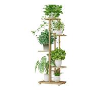 ERYUE Planter Stand Heavy Duty Storage Shelving Rack Adjustable Feet 5-Tier Display Shelf, Metal Dark Grey for Flower Pots Holder Home Garden Plant Lover, 1300g (Gold)